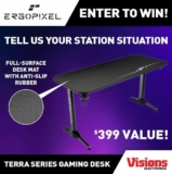 Win an Ergopixel Terra Series Gaming Desk from Visions Electronics
