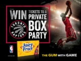 Wrigley’s Gum With Game Contest: Win a Raptors VIP Private Box Experience at thegumwithgame.ca